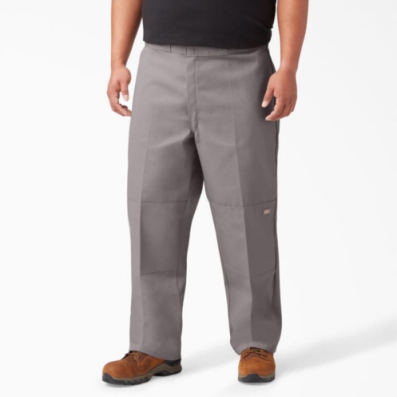 Dickies Loose Fit Double Knee Lucru Pants Argintii | QBFV3628