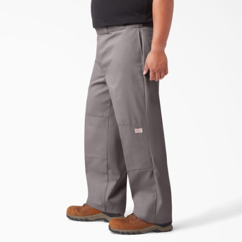 Dickies Loose Fit Double Knee Lucru Pants Argintii | QBFV3628