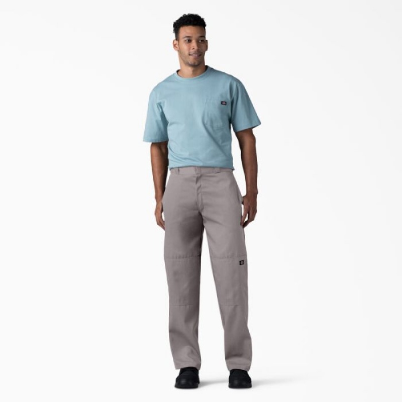 Dickies Loose Fit Double Knee Lucru Pants Argintii | QBFV3628