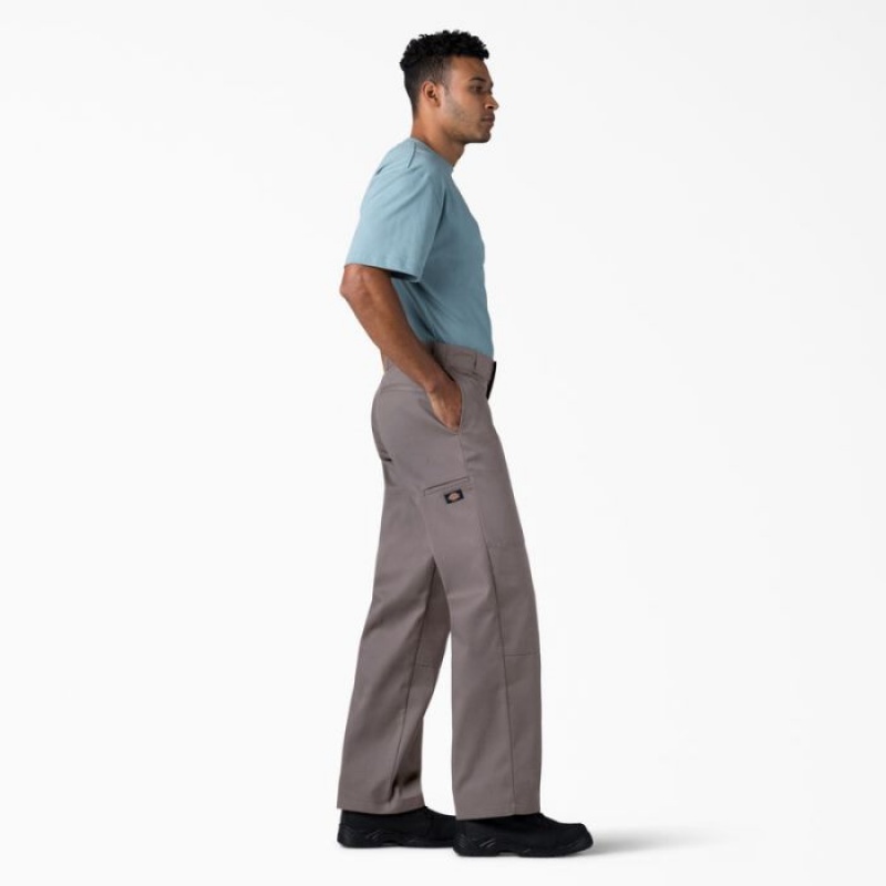Dickies Loose Fit Double Knee Lucru Pants Argintii | QBFV3628