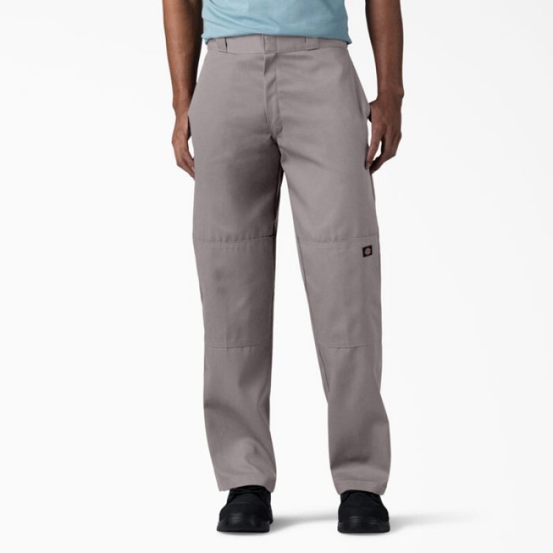 Dickies Loose Fit Double Knee Lucru Pants Argintii | QBFV3628