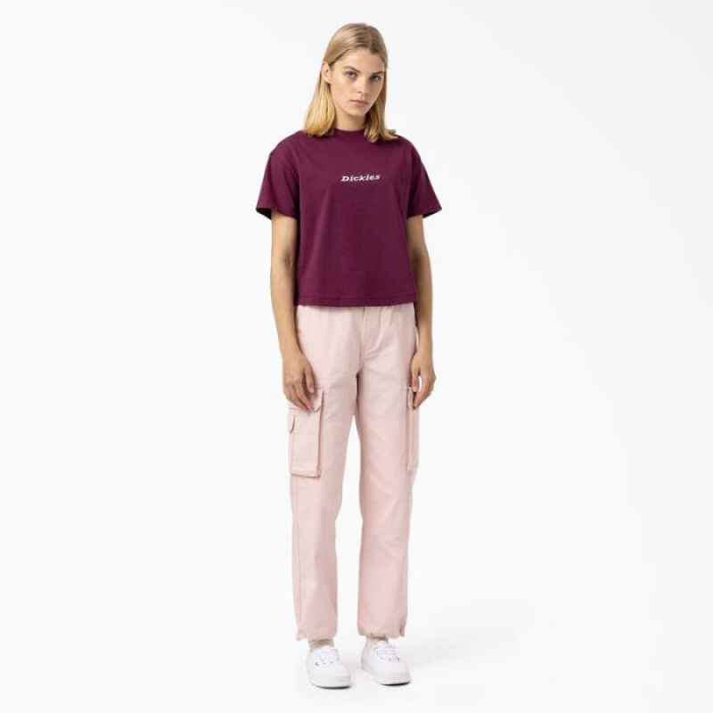 Dickies Loretto Cropped T-Shirt Violet Visinii | QKKH2134