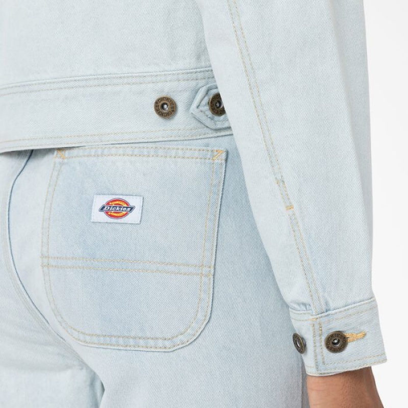 Dickies Madison Denim Jacket Albastri Deschis | LPBQ0703