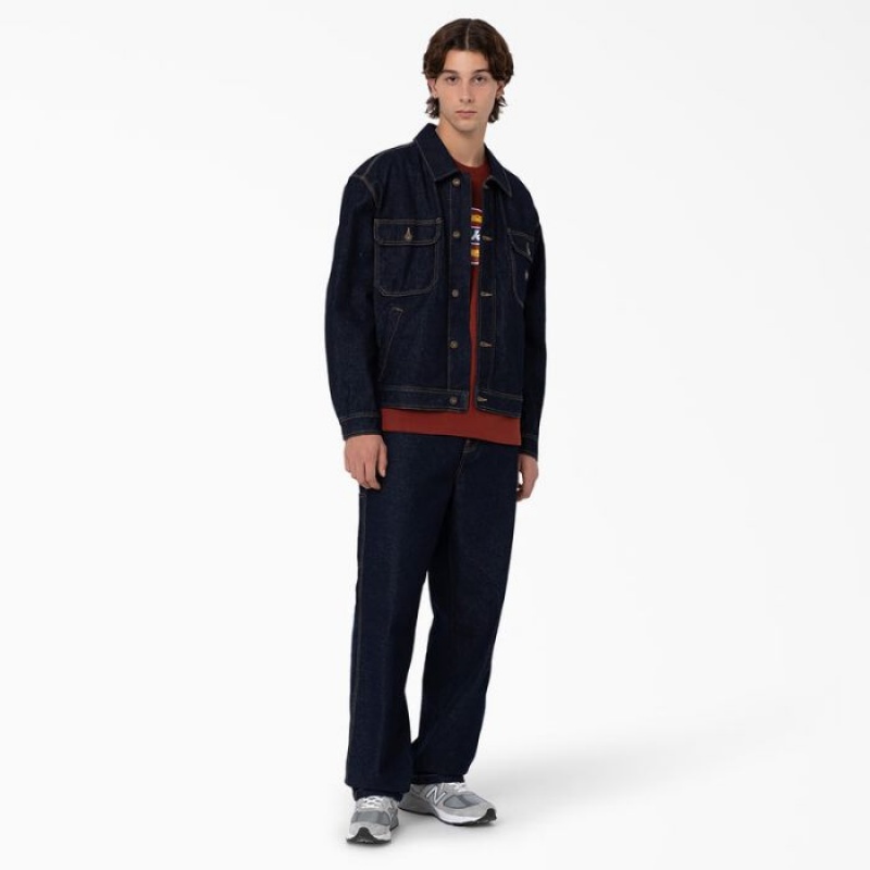 Dickies Madison Denim Jacket Indigo Albastri | GZYT8107