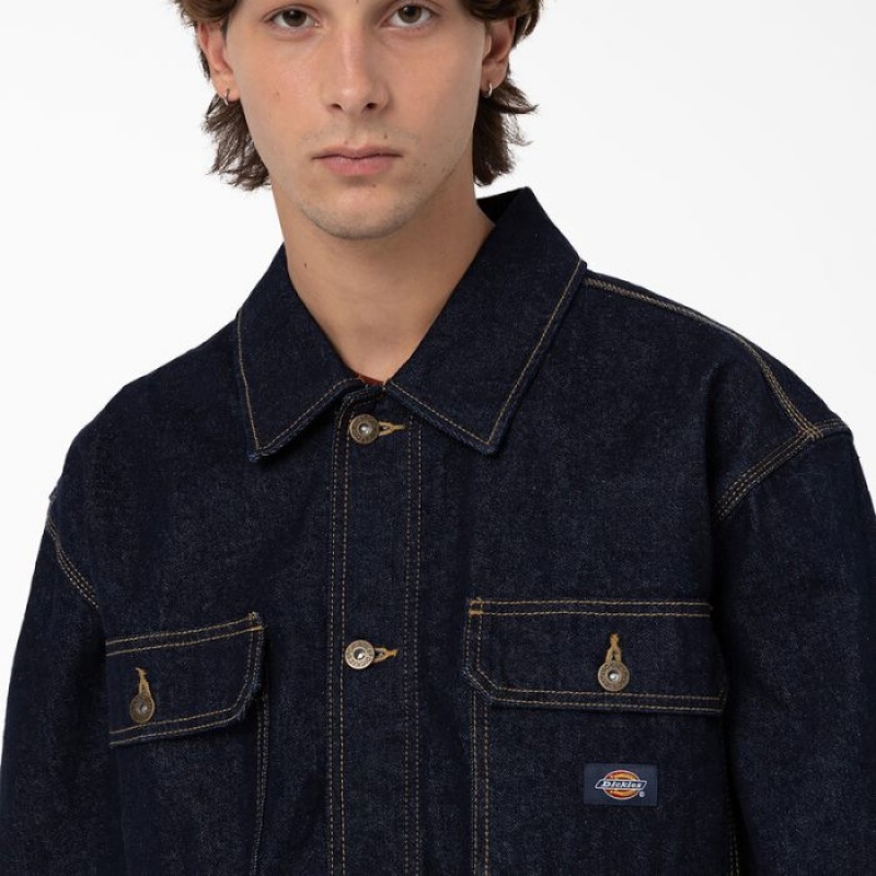 Dickies Madison Denim Jacket Indigo Albastri | GZYT8107