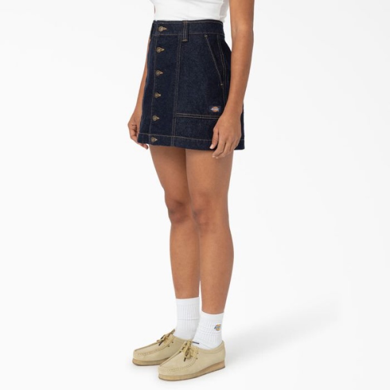 Dickies Madison Skirt Indigo Albastri | AYJN0162
