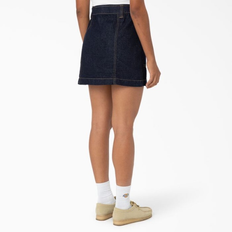 Dickies Madison Skirt Indigo Albastri | AYJN0162