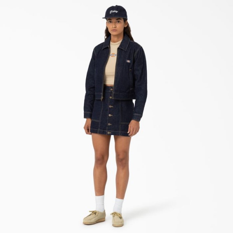 Dickies Madison Skirt Indigo Albastri | AYJN0162