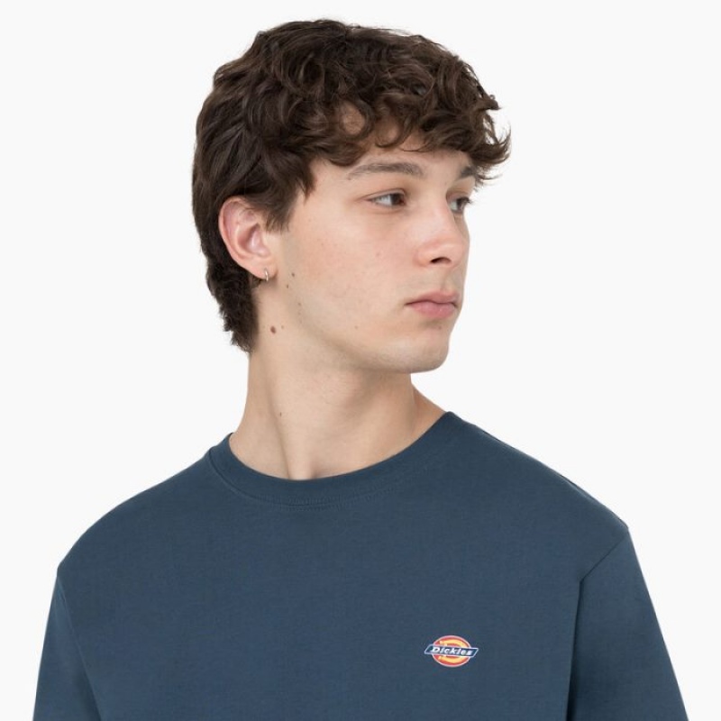 Dickies Mapleton Scurte Sleeve T-Shirt Bleumarin Albastri | PODC5299