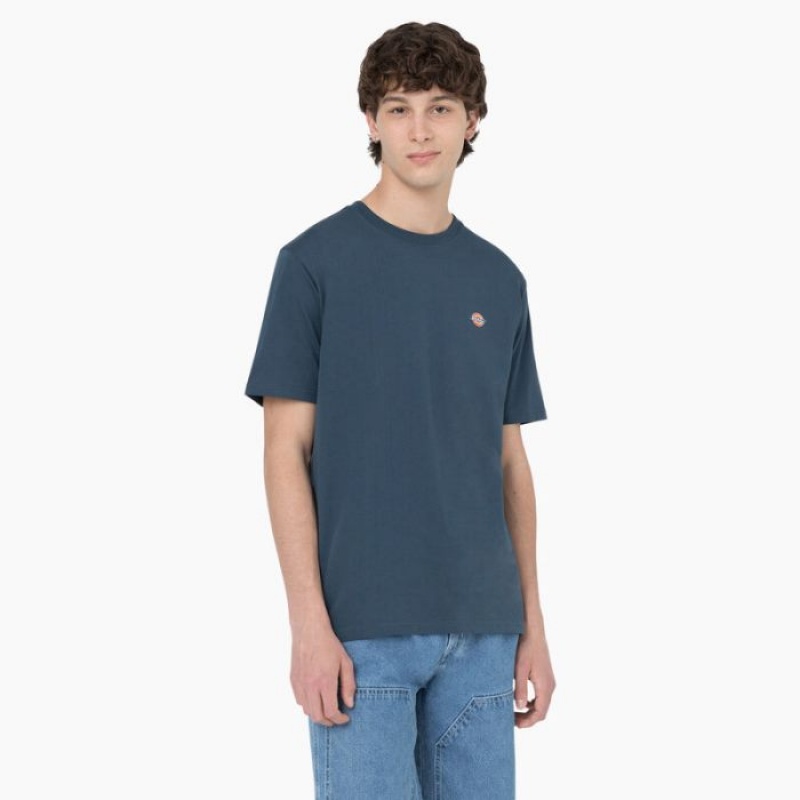 Dickies Mapleton Scurte Sleeve T-Shirt Bleumarin Albastri | PODC5299