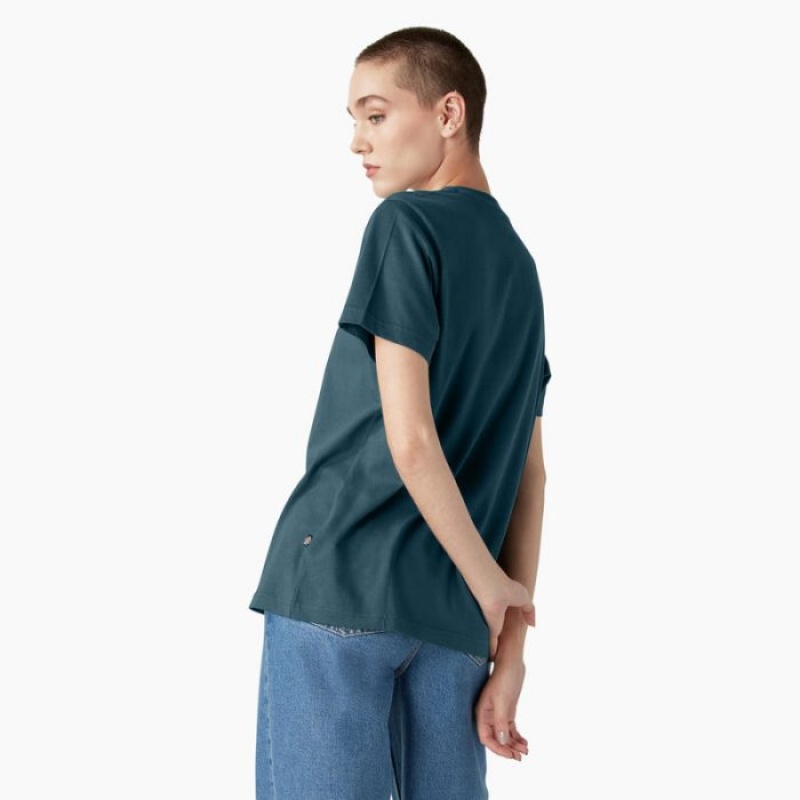 Dickies Mapleton T-Shirt Reflecting Pond | QPCN1377