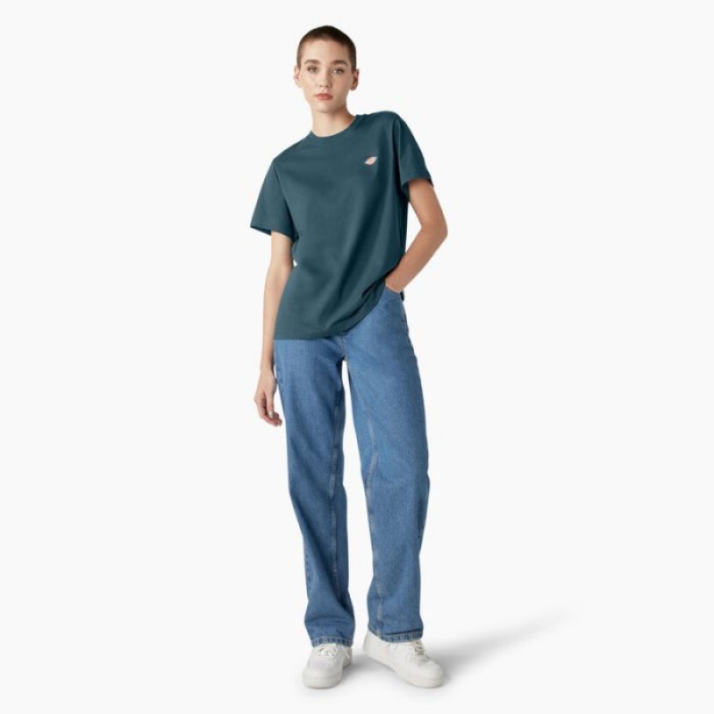 Dickies Mapleton T-Shirt Reflecting Pond | QPCN1377
