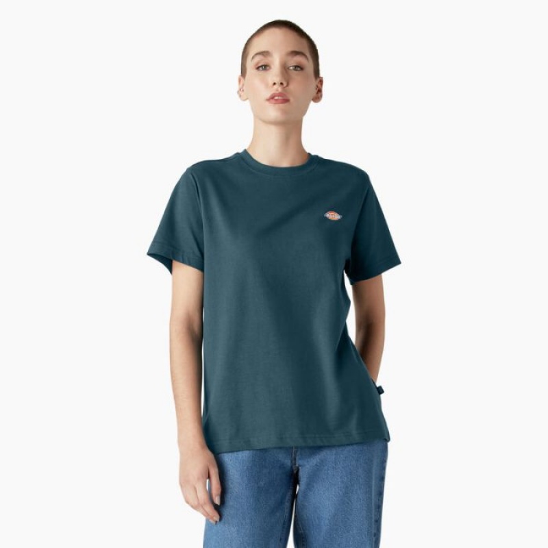 Dickies Mapleton T-Shirt Reflecting Pond | QPCN1377