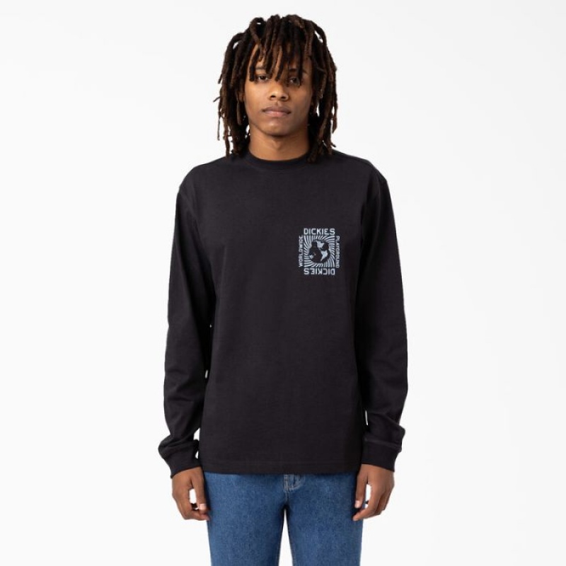 Dickies Marbury Long Sleeve T-Shirt Negrii | SXBP3750
