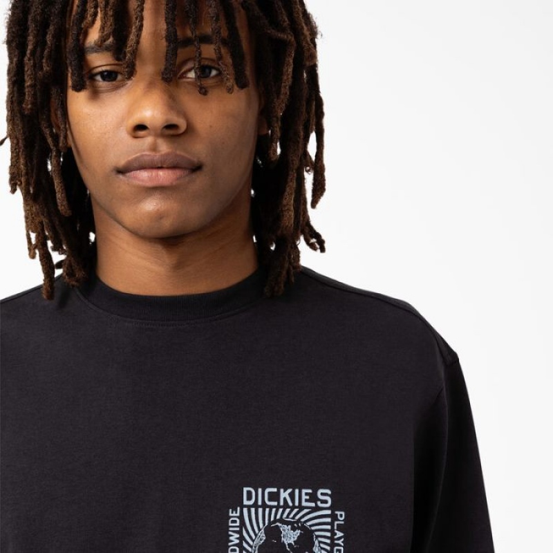 Dickies Marbury Long Sleeve T-Shirt Negrii | SXBP3750