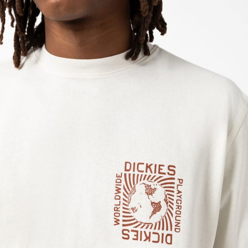 Dickies Marbury Scurte Sleeve T-Shirt Albi | FPFE4976