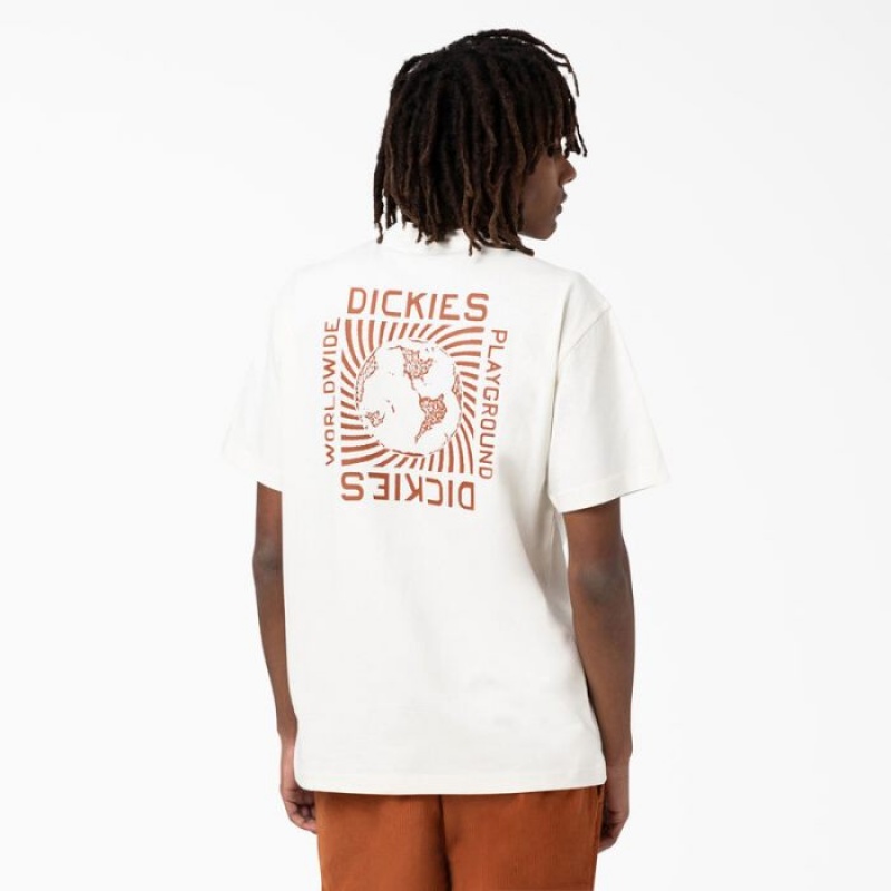 Dickies Marbury Scurte Sleeve T-Shirt Albi | FPFE4976