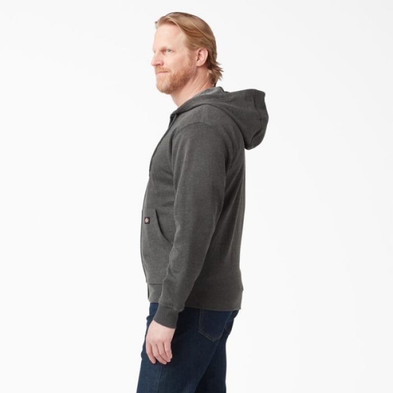 Dickies Midweight Fleece Zip Hoodie Gri Inchis | BDBD0937