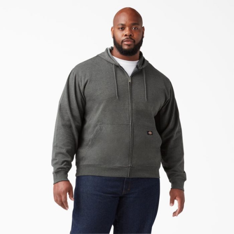Dickies Midweight Fleece Zip Hoodie Gri Inchis | BDBD0937