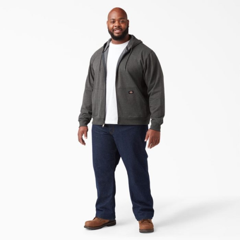 Dickies Midweight Fleece Zip Hoodie Gri Inchis | BDBD0937