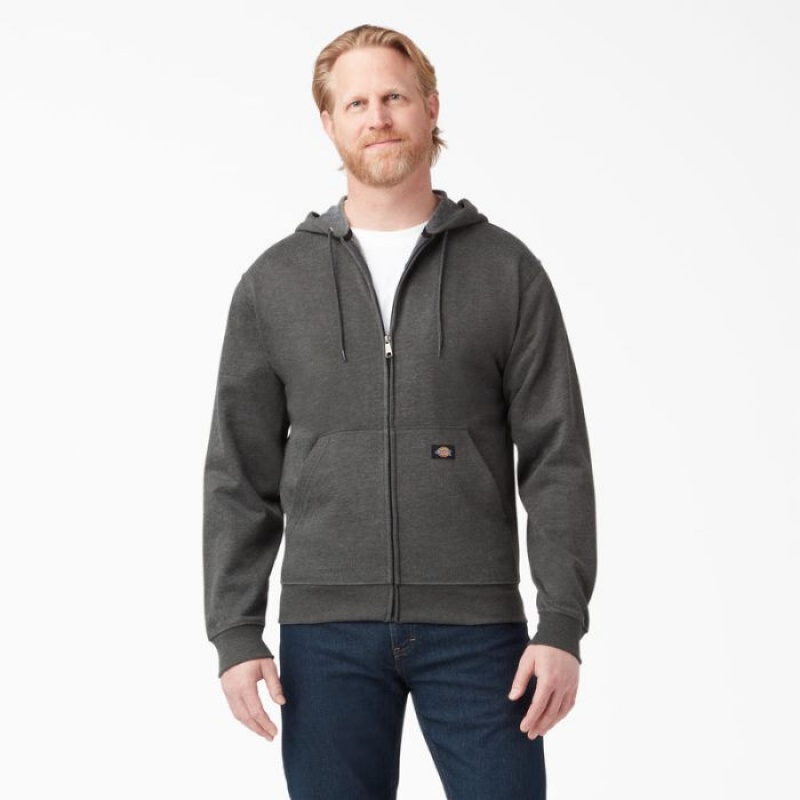 Dickies Midweight Fleece Zip Hoodie Gri Inchis | BDBD0937