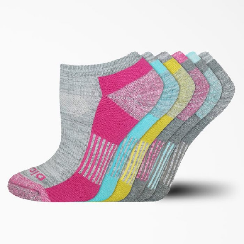 Dickies Moisture Control Free Run No Show Socks, Size 6-9, 6-Pack Gri | IAML3450