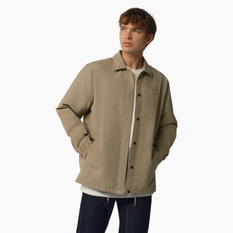 Dickies Oakport Coaches Jacket Kaki | SVNQ1176
