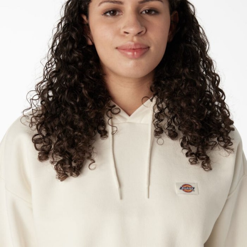 Dickies Oakport Cropped Hoodie Cloud | YEQA6986