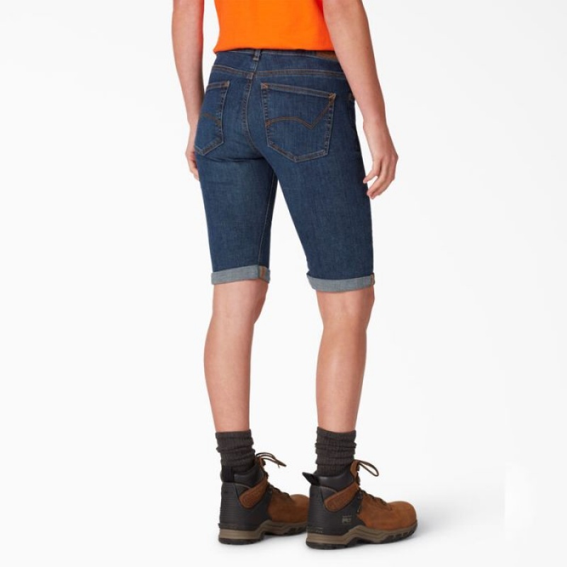 Dickies Perfect Shape Drept Fit Bermuda Jean Shorts, 11