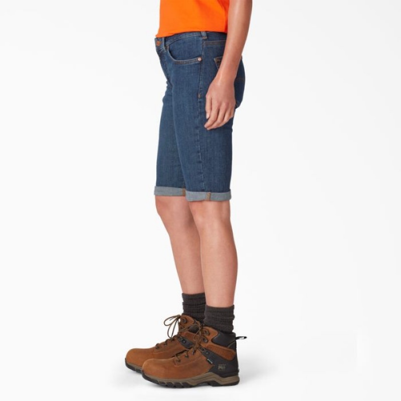 Dickies Perfect Shape Drept Fit Bermuda Jean Shorts, 11