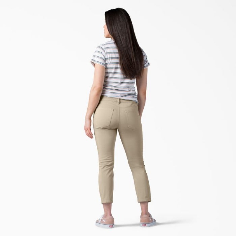 Dickies Perfect Shape Slab Fit Capri Pants Gri | YMBR1789