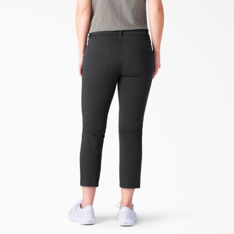 Dickies Perfect Shape Slab Fit Capri Pants Negrii | TPWY7451