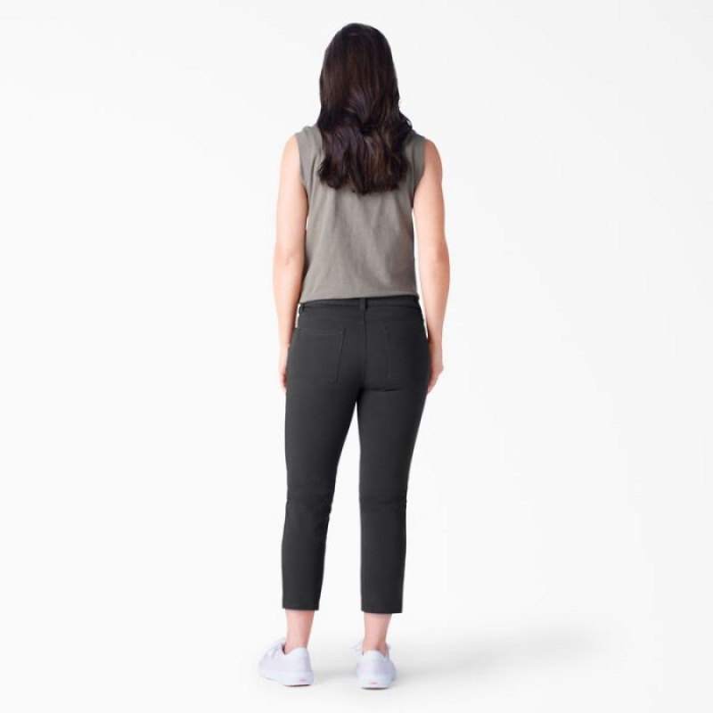 Dickies Perfect Shape Slab Fit Capri Pants Negrii | TPWY7451