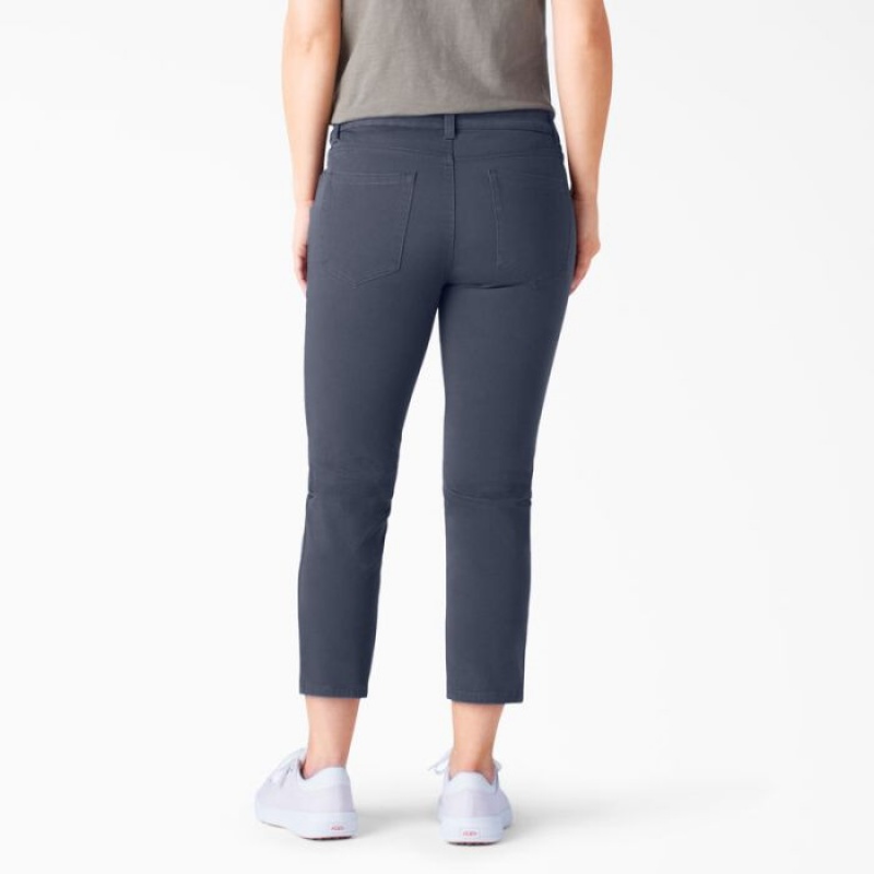 Dickies Perfect Shape Slab Fit Capri Pants Bleumarin | MCMA5434