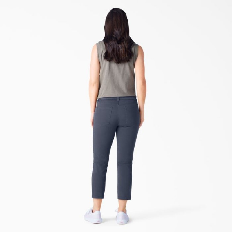 Dickies Perfect Shape Slab Fit Capri Pants Bleumarin | MCMA5434