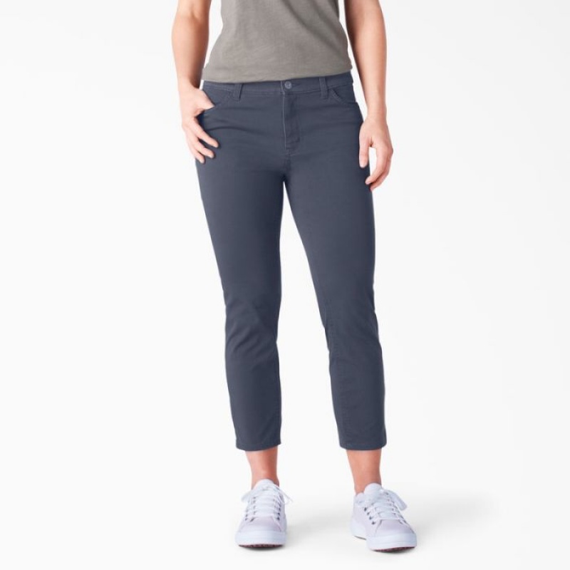Dickies Perfect Shape Slab Fit Capri Pants Bleumarin | MCMA5434