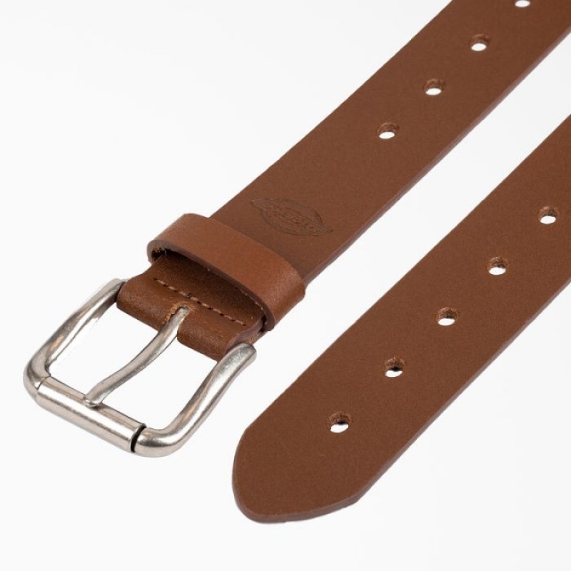 Dickies Perforated Piele Belt Maro Inchis | NMXC7375