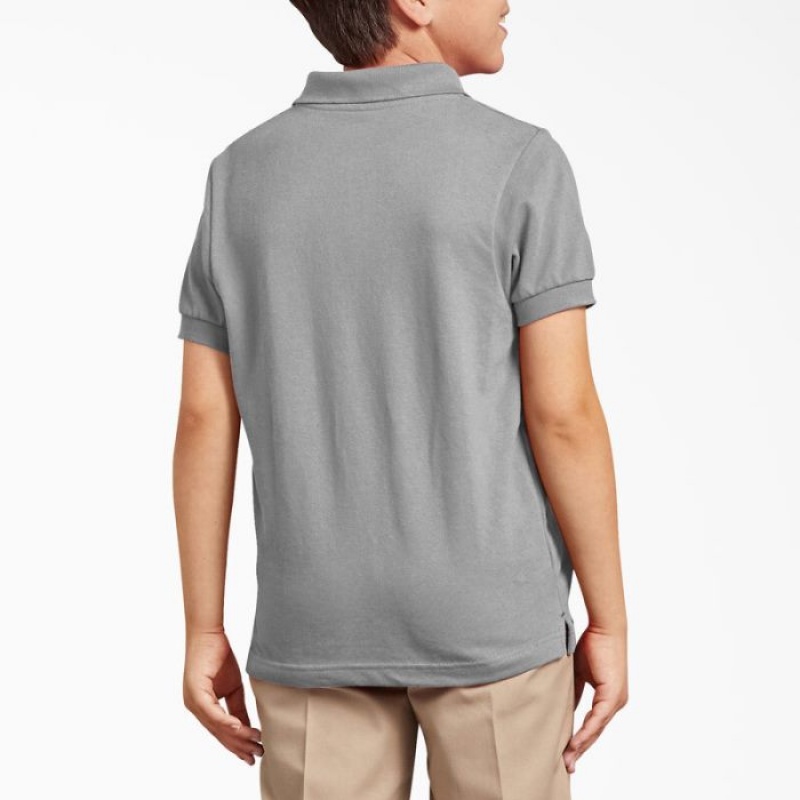 Dickies Piqué Scurte Sleeve Polo, 4-20 Gri | YYXG7245