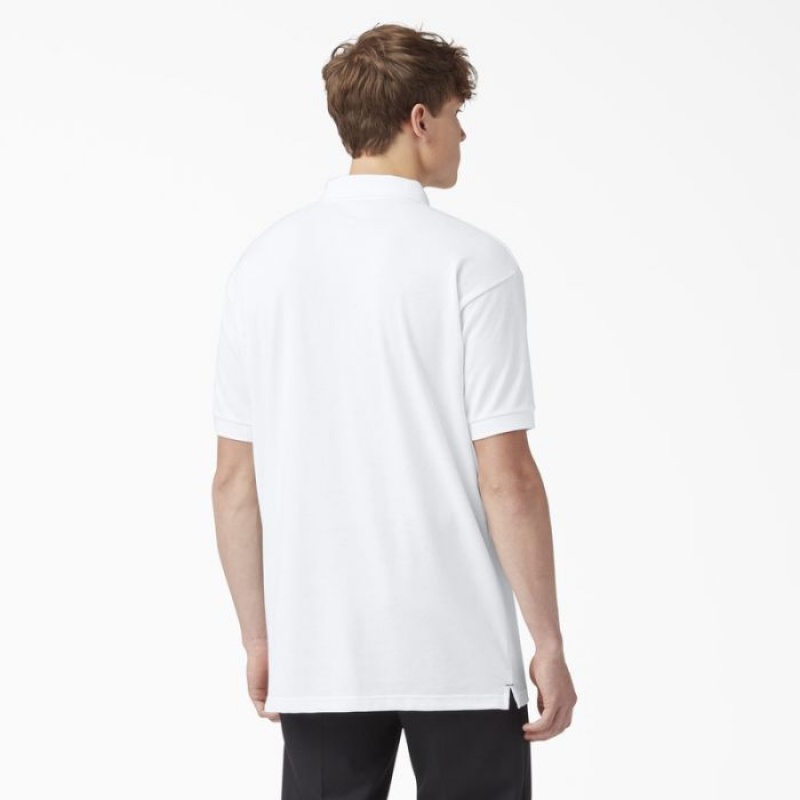 Dickies Piqué Scurte Sleeve Polo Albi | UZKQ4481
