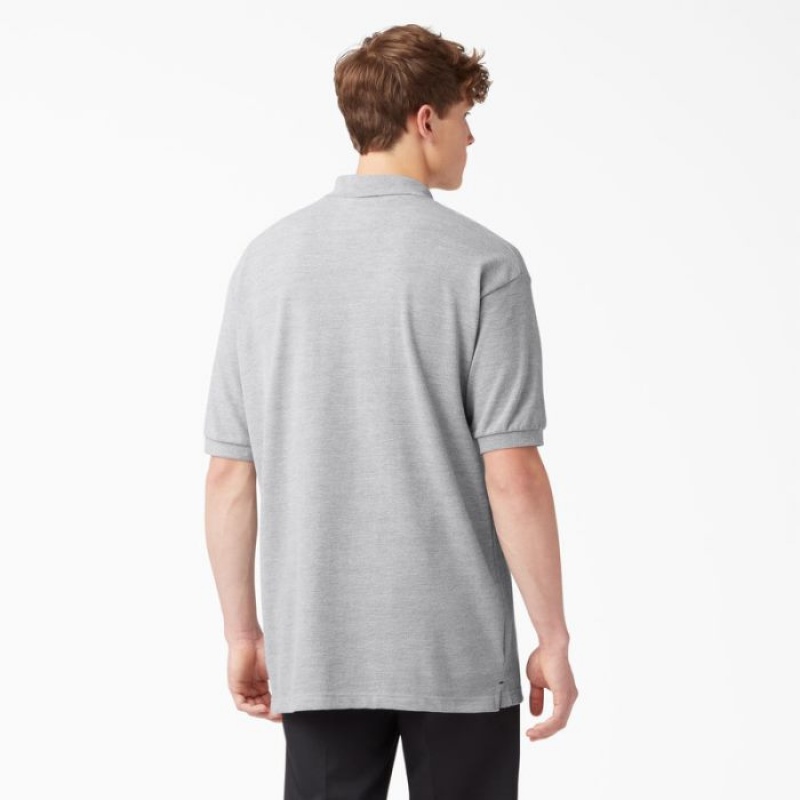 Dickies Piqué Scurte Sleeve Polo Gri | FDNX5154