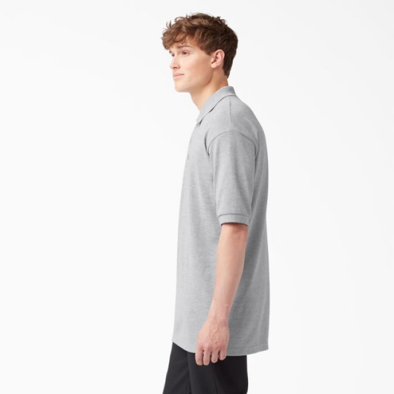 Dickies Piqué Scurte Sleeve Polo Gri | FDNX5154