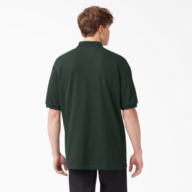 Dickies Piqué Scurte Sleeve Polo Verzi | GEIE7344