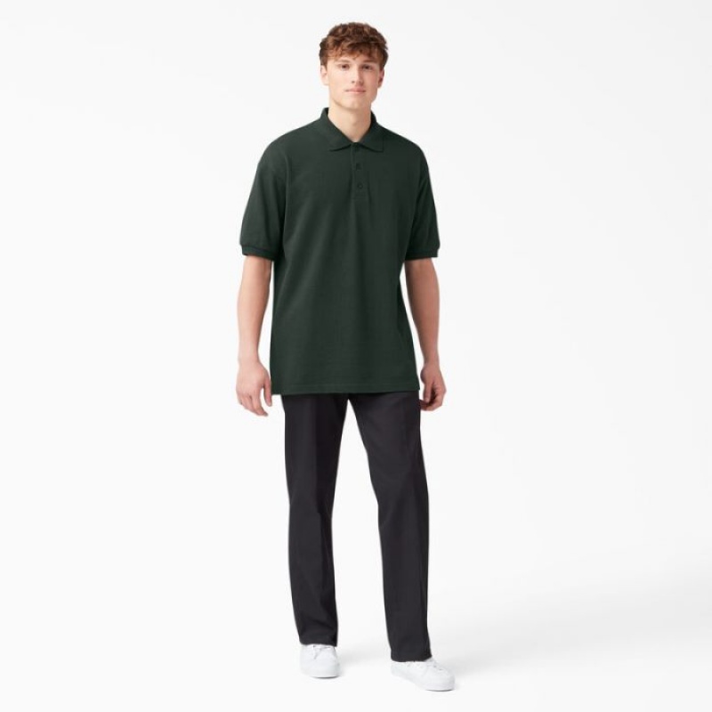 Dickies Piqué Scurte Sleeve Polo Verzi | GEIE7344
