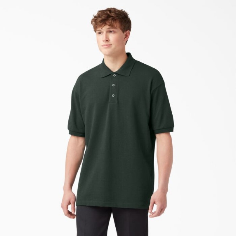 Dickies Piqué Scurte Sleeve Polo Verzi | GEIE7344