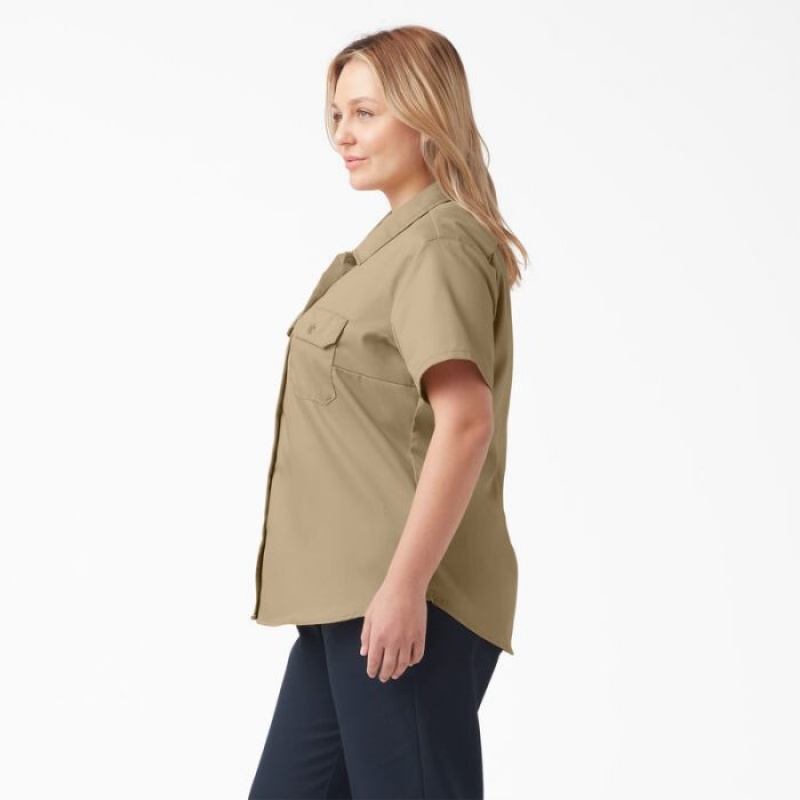 Dickies Plus 574 Original Lucru Shirt Kaki | XHMR4227