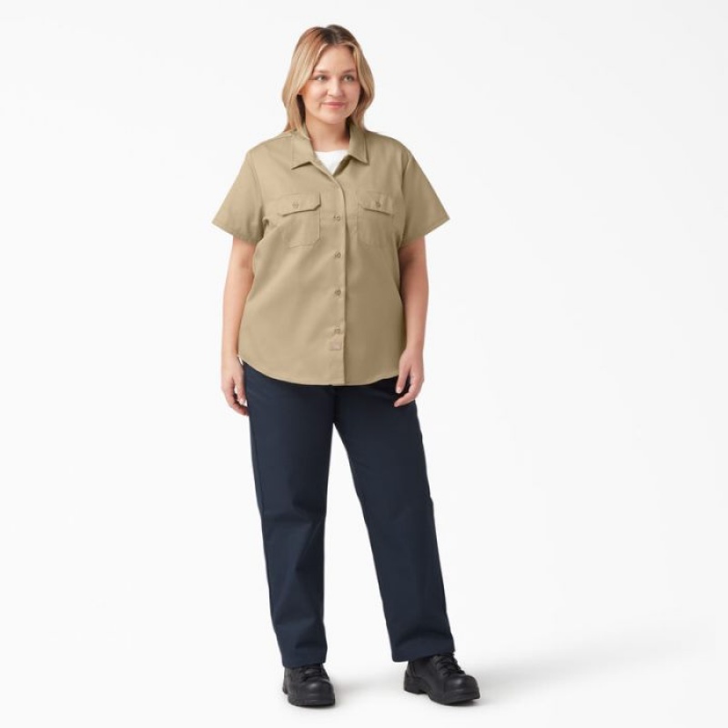 Dickies Plus 574 Original Lucru Shirt Kaki | XHMR4227