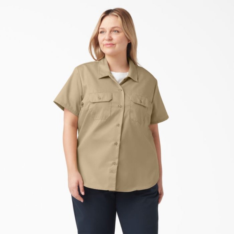 Dickies Plus 574 Original Lucru Shirt Kaki | XHMR4227