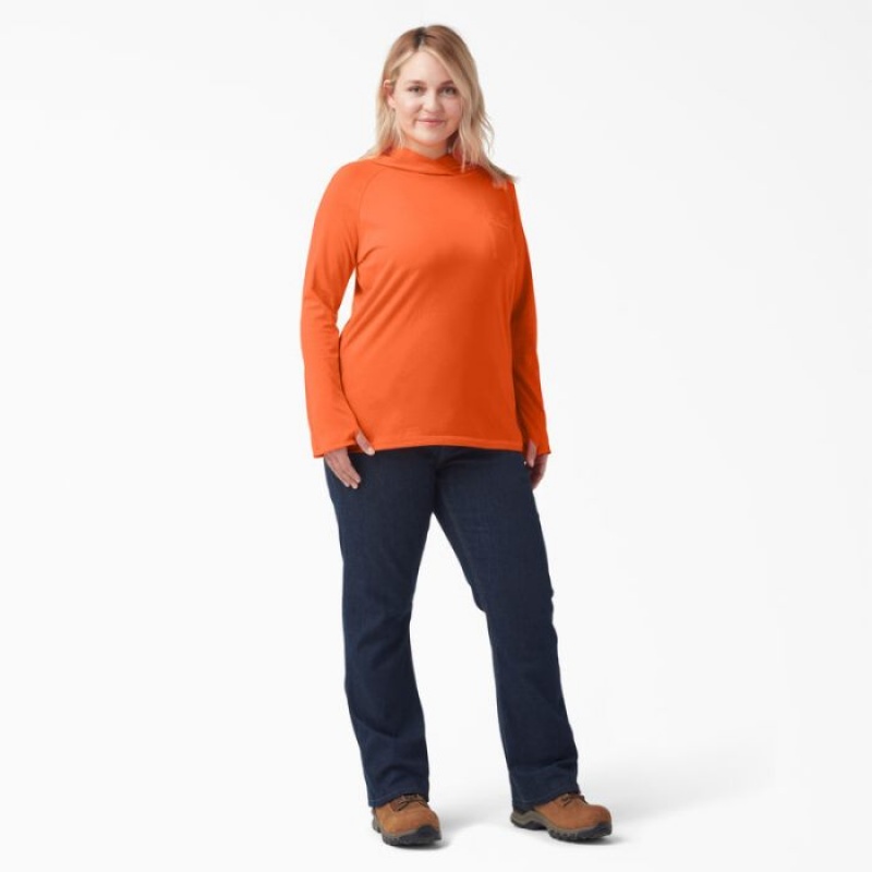 Dickies Plus Cooling Performance Sun Shirt Portocalii Deschis | POJL6172