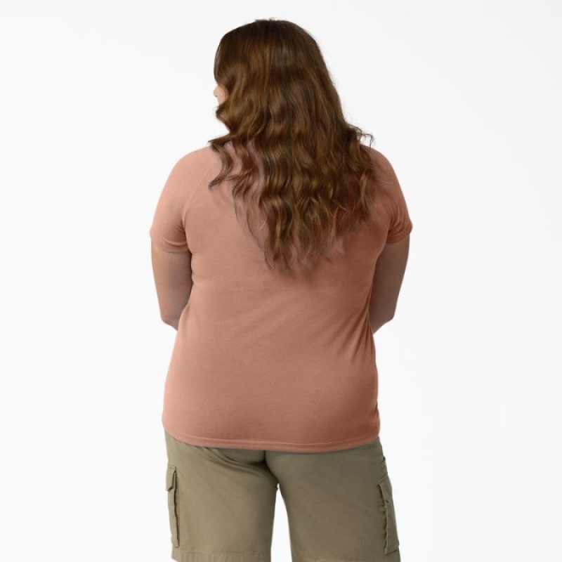 Dickies Plus Cooling Scurte Sleeve Pocket T-Shirt Cork Single Dye Heather | HNVO4174