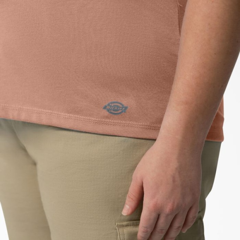 Dickies Plus Cooling Scurte Sleeve Pocket T-Shirt Cork Single Dye Heather | HNVO4174